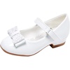 image:imageStelle Girls Mary Jane Dress Shoes Low Heel Glitter Patent Bow Kids Party Wedding Flower Girl School ShoesToddlerLittleBig KidElegant Square Bucklewhite