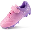 image:imageStelle Girls Soccer Cleats for Kids Training Matches Outdoor Play  Firm Ground Lightweight Upper LaceUp Fit Breathable Lining Cushioned Collar Baseball amp Softball Little To Big KidsViolet Blush