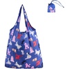 image:imageStelle Lightweight Reusable Grocery Bag with Handles Ripstop Nylon Foldable Tote Shopping Bags for Travel and GroceriesPuppy Paradeblue
