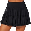 image:imageStelle Womens High Waist Athletic Skorts with Shorts Pockets Ruffle Flowy Mini Cake Skirt Layered Pleated Cute Casual SummerBlack