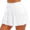 image:imageStelle Womens High Waist Athletic Skorts with Shorts Pockets Ruffle Flowy Mini Cake Skirt Layered Pleated Cute Casual SummerWhite