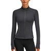 image:imageStelle Womens Zip Up Jackets Lightweight Athletic Running Jacket Workout Slim Fit Yoga Track Clothes with Thumb HolesCharcoal