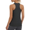image:imageStelle Workout Tank Tops for Women Athletic Sleeveless Scoop Neck Racerback Shirt with Chest Pocket Yoga Gym Running Summer Top CharcoalL