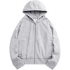 image:imageStelle Zip Up Hoodies for Women Fleece Crop Jackets Long Sleeve Hooded Sweatshirts with Pockets Casual CoatLight Grey