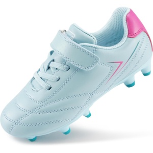 image:imageStelle Girls Soccer Cleats for Kids Training Matches Outdoor Play  Firm Ground Lightweight Upper LaceUp Fit Breathable Lining Cushioned Collar Baseball amp Softball Little To Big KidsAqua