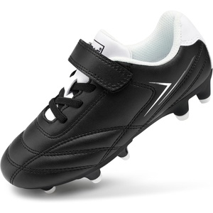 image:imageStelle Girls Soccer Cleats for Kids Training Matches Outdoor Play  Firm Ground Lightweight Upper LaceUp Fit Breathable Lining Cushioned Collar Baseball amp Softball Little To Big KidsBlack