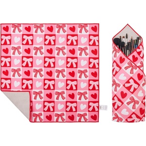 image:imageStelle SelfAdhesive Magic Cloth Lazy Makeup Bag Foldable Cosmetic Pouch for Camera Wrap Travel Organizer Red Checkered 1975Sweet Check