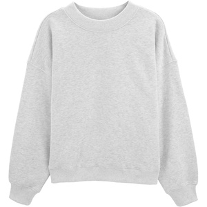 image:imageStelle Womens 100 Cotton Oversized Sweatshirt Drop Shoulder Crewneck Pullover Long Sleeve Lounge TopLight Heather Grey