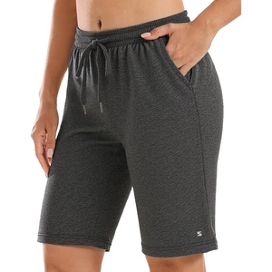 image:imageStelle Womens 710 Cotton Bermuda Shorts Knee Length Comfy Lounge Athletic Sweat Shorts with Deep Pockets10 Charcoal