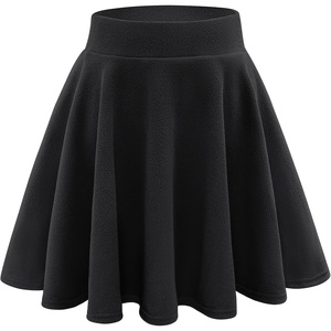 image:imageStelle Womens Casual Skort with Shorts Basic Versatile Stretchy Flared Pleated Skater Mini SkirtsBlack