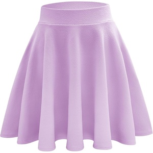 image:imageStelle Womens Casual Skort with Shorts Basic Versatile Stretchy Flared Pleated Skater Mini SkirtsLilac