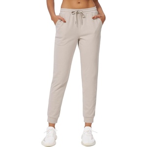 image:imageStelle Womens High Waist Drawstring Jogger Athletic Lounge Sweatpants with PocketsOat Milk