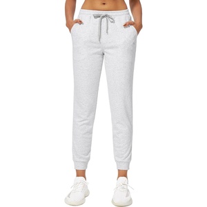 image:imageStelle Womens High Waist Drawstring Jogger Athletic Lounge Sweatpants with PocketsUltra Light Grey