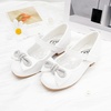 image:imageStelle Dress Shoes for Girls Rhinestone Bow Low Heels for Wedding Party  Flower Girl Sparkling bow detail Cushioned insole Flexible outsole School events Dressup Comfortable fitWhite