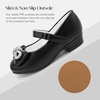 image:imageStelle Dress Shoes for Girls Rhinestone Bow Low Heels for Wedding Party  Flower Girl Sparkling bow detail Cushioned insole Flexible outsole School events Dressup Comfortable fitBlack