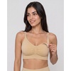 image:imageStelle Nursing Bras Maternity Bra for Breastfeeding Pregnancy Wireless Bralette with Pads Extenders amp Clips1 Pack Beige