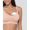 image:imageStelle Nursing Bras Maternity Bra for Breastfeeding Pregnancy Wireless Bralette with Pads Extenders amp Clips3 Pack Almond