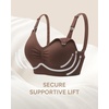 image:imageStelle Nursing Bras Maternity Bra for Breastfeeding Pregnancy Wireless Bralette with Pads Extenders amp Clips3 Pack Cocoa
