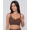 image:imageStelle Nursing Bras Maternity Bra for Breastfeeding Pregnancy Wireless Bralette with Pads Extenders amp Clips3 Pack Cocoa