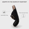 image:imageStelle Suede Clogs for Women Men Potato Shoes with Arch Support Leather Cork Footbed Mules Slip on Home SlippersBlackleather