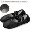 image:imageStelle Ballet Shoes for Girls Genuine Leather Dance Slippers  Toddler ballet shoes Full leather upper Suede split sole Elastic straps Soft cotton lining Flexible movement BeginnerBlack Notie