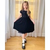 image:imageStelle Girls Mary Jane Shoes School Uniform Flats Dress Shoes Oxford Church Music RecitalsLittleBig Kids  Flower detail Scalloped trim Cushioned comfort Flexible outsole Hookandloop closure Dress occasionsBlack