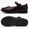 image:imageStelle Girls Mary Jane Shoes School Uniform Flats Dress Shoes Oxford Church Music RecitalsLittleBig Kids  Flower detail Scalloped trim Cushioned comfort Flexible outsole Hookandloop closure Dress occasionsBrown