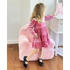 image:imageStelle Girls Mary Jane Shoes School Uniform Flats Dress Shoes Oxford Church Music RecitalsLittleBig Kids  Flower detail Scalloped trim Cushioned comfort Flexible outsole Hookandloop closure Dress occasionsPublack Patent