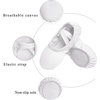 image:imageStelle Canvas Ballet Shoes Toddler Girls NoTie Split Sole Ballet Slippers  Lightweight canvas upper Soft cotton lining Suede leather outsole Dance shoes Ballet training Recitals and performancesWhite