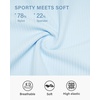 image:imageStelle Girls Athletic Tank Top for Dance Sports 615Y  Sleeveless High Neck Sleek Racerback Waist Length Tight Fit Breathable Ribbed Crop Tops for Teen Girl KidsLight Blue