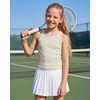 image:imageStelle Girls Athletic Tank Top for Dance Sports 615Y  Sleeveless High Neck Sleek Racerback Waist Length Tight Fit Breathable Ribbed Crop Tops for Teen Girl KidsOat