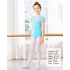 image:imageStelle Girls Ballet Leotard Ruffle Short Sleeve for Dance Gymnastics  Scoop neckline Soft stretch fabric Breathable comfort Leotard for girls Ballet class Gymnastics Dance recitalPool Blue