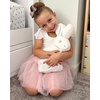 image:imageStelle Girls Ballet Leotard Ruffle Short Sleeve for Dance Gymnastics  Scoop neckline Soft stretch fabric Breathable comfort Leotard for girls Ballet class Gymnastics Dance recitalWhite