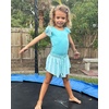 image:imageStelle Girls Ballet Leotard Ruffle Short Sleeve for Dance Gymnastics  Scoop neckline Soft stretch fabric Breathable comfort Leotard for girls Ballet class Gymnastics Dance recitalPool Blue