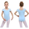 image:imageStelle Girls Ballet Leotard Ruffle Short Sleeve for Dance Gymnastics  Scoop neckline Soft stretch fabric Breathable comfort Leotard for girls Ballet class Gymnastics Dance recitalBlue