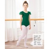 image:imageStelle Girls Ballet Leotard Ruffle Short Sleeve for Dance Gymnastics  Scoop neckline Soft stretch fabric Breathable comfort Leotard for girls Ballet class Gymnastics Dance recitalGreen