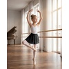 image:imageStelle Girls Ballet Skirt Pull On Dance Wrap Skirt Kid Layered Ruffle Skirt  Girls blackpinkwhitelavenderblue ballet skirt Pull on elastic waist Ballet skirts for girls Dance Studio PerformanceBlack