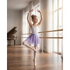 image:imageStelle Girls Ballet Skirt Pull On Dance Wrap Skirt Kid Layered Ruffle Skirt  Girls blackpinkwhitelavenderblue ballet skirt Pull on elastic waist Ballet skirts for girls Dance Studio PerformanceLavender