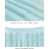image:imageStelle Girls Ballet Skirt Pull On Dance Wrap Skirt Kid Layered Ruffle Skirt  Girls blackpinkwhitelavenderblue ballet skirt Pull on elastic waist Ballet skirts for girls Dance Studio PerformanceLight Blue