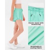 image:imageStelle Girls Butterfly Shorts with Pockets Athletic Running Sports Skirt  2 in 1 Sports short 516 Years Lightweight Breathable Quickdry Compression liner 2 Inner pockets Elastic waistbandMint Green