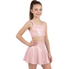 image:imageStelle Girls Metallic Dance Tops Shiny Athletic Crop Tank Cross Back  Sparkly Shiny Sleeveless Scoop Neck Stretchy Comfortable Cheer Party Dancewear Gymnastics Kids Youth TumblingPink