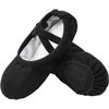 image:imageStelle Canvas Ballet Shoes Toddler Girls NoTie Split Sole Ballet Slippers  Lightweight canvas upper Soft cotton lining Suede leather outsole Dance shoes Ballet training Recitals and performancesBlack