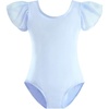image:imageStelle Girls Ballet Leotard Ruffle Short Sleeve for Dance Gymnastics  Scoop neckline Soft stretch fabric Breathable comfort Leotard for girls Ballet class Gymnastics Dance recitalBlue
