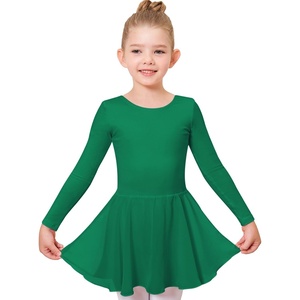 image:imageStelle Ballet Leotards for Girls Long Sleeve Toddler Dance Leotard Outfits  Kids Gymnastics Leotard with Chiffon Skirt Soft Stretch Fabric Dance Classes amp Recitals Ballet Party Daily WearGreen