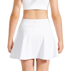 image:imageStelle Girls ALine Tennis Skort with Builtin Shorts for Sports Play  Lightweight fabric Elastic waistband Free movement Tennis Golf Pickleball School activitiesWhite