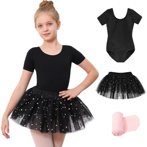 image:imageStelle Girls Ballet Leotards Dance Outfits with Skirt and Footed Tights02black Shiny Tutu Skirt