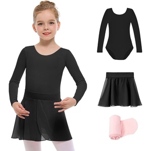 image:imageStelle Girls Ballet Leotards Dance Outfits with Skirt and Footed Tights04blacklong Sleeve