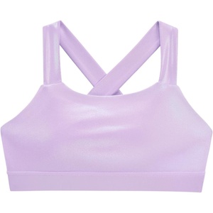 image:imageStelle Girls Metallic Dance Tops Shiny Athletic Crop Tank Cross Back  Sparkly Shiny Sleeveless Scoop Neck Stretchy Comfortable Cheer Party Dancewear Gymnastics Kids Youth TumblingLavender