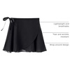 image:imageSTELLE Ballet Skirt Women Chiffon Wrap Skirt Adjustable Tie Dance SkirtsBlack
