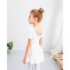 image:imageStelle Ballet Leotards for Girls Toddler Ballet Outfit Dance Leotard Dress  Ballerina Outfit Dress CrissCross amp Bow Back Soft Stretch Fabric Short Sleeve Dance Recital Gymnastics PerformanceStyle 1whitecross Back